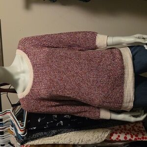 Aritzia Babaton Linen and Silk Knit 3/4 Length Sleeve Sweater